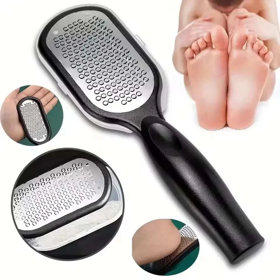Professional foot file rasp with ergonomic handle for removing calluses and smoothing rough feet