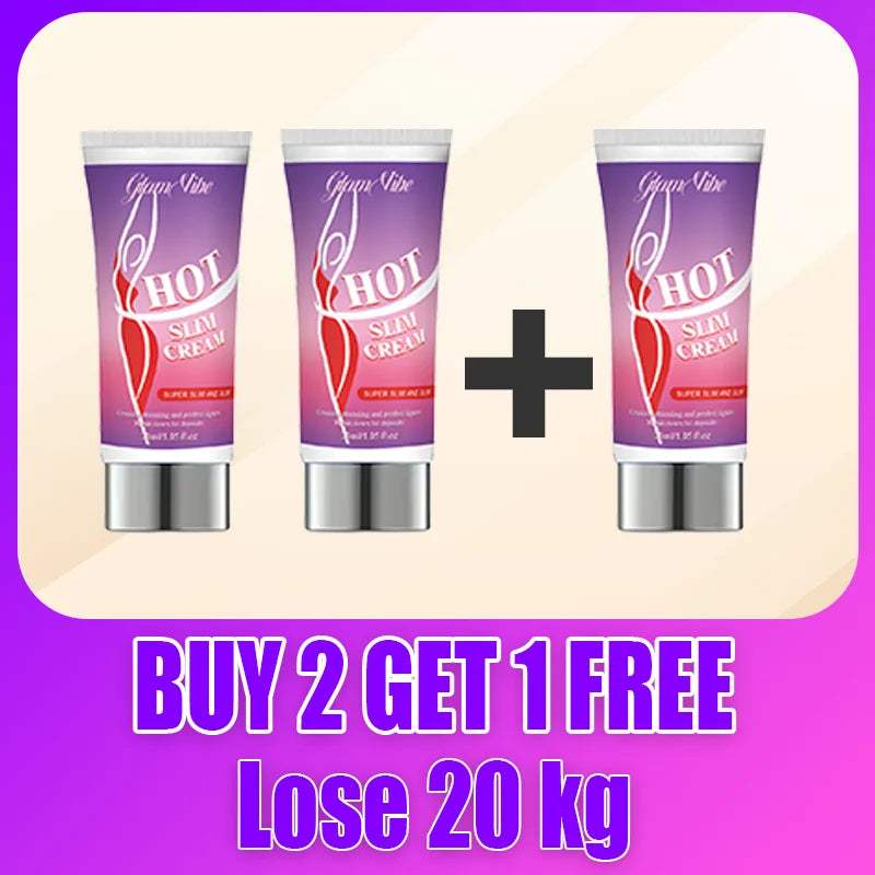 Slimming cream for rapid weight loss with natural fat-burning formula, buy 2 get 1 free promotion, lose 20 kg fast
