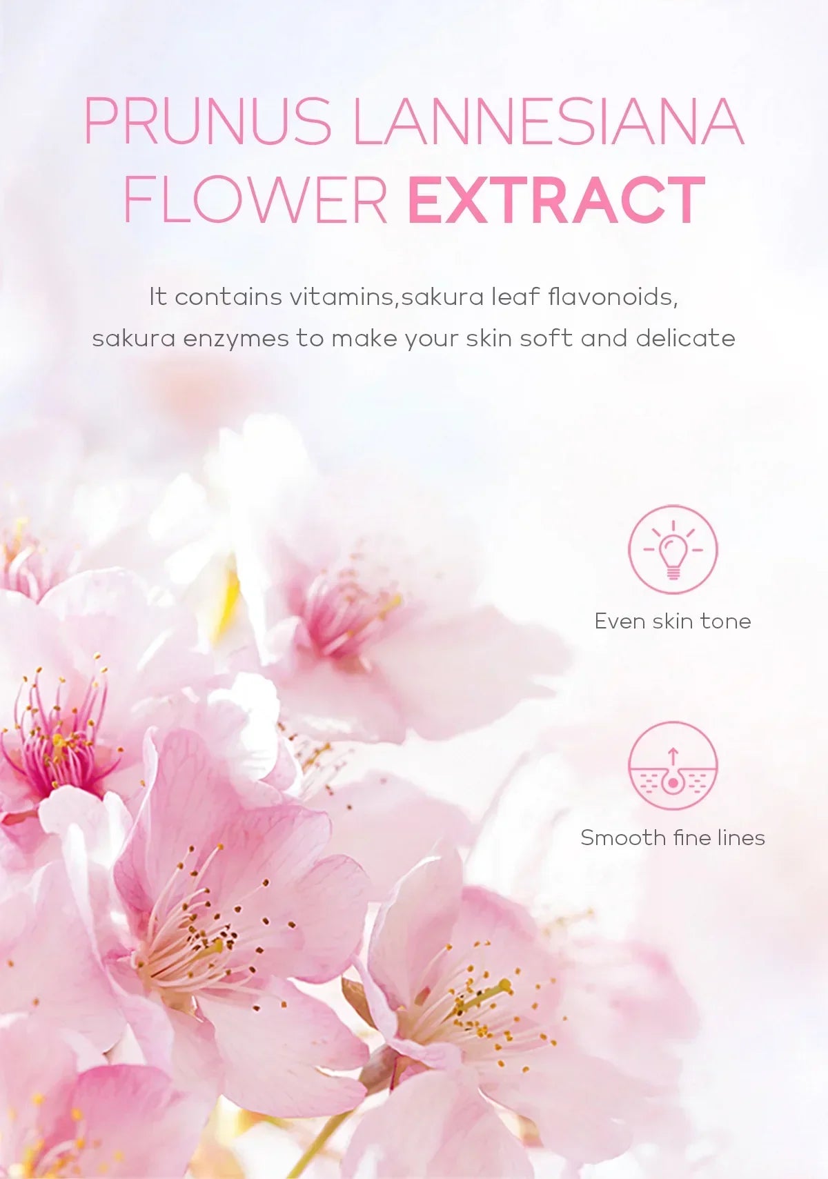 LAIKOU Face Gel with prunus lannesiana flower extract for hydration and even skin tone