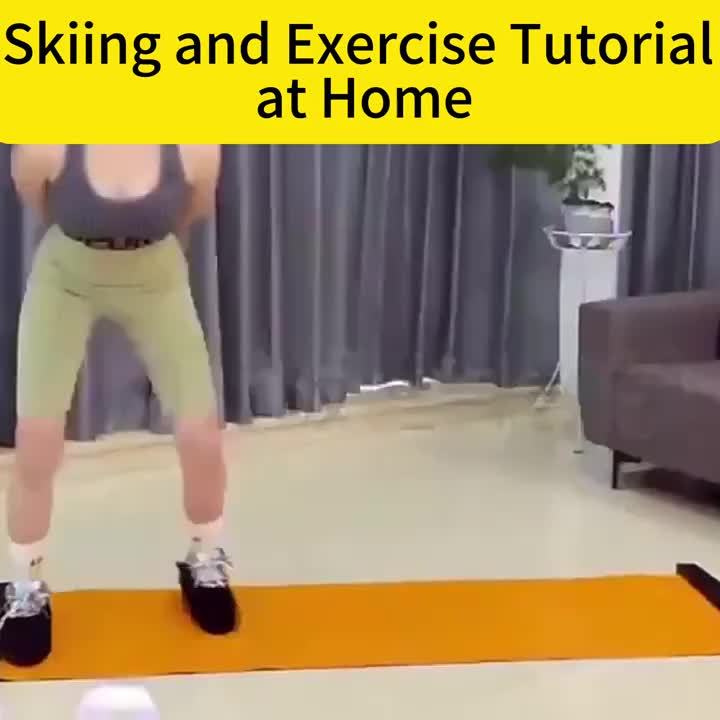 Extended Indoor Ski Training Mat – Glide Board for Balance & Leg Workouts