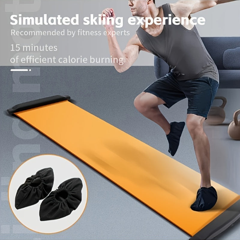 Extended Indoor Ski Training Mat – Glide Board for Balance & Leg Workouts