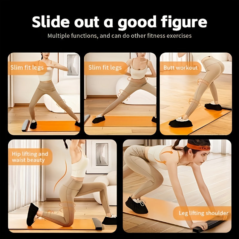 Extended Indoor Ski Training Mat – Glide Board for Balance & Leg Workouts
