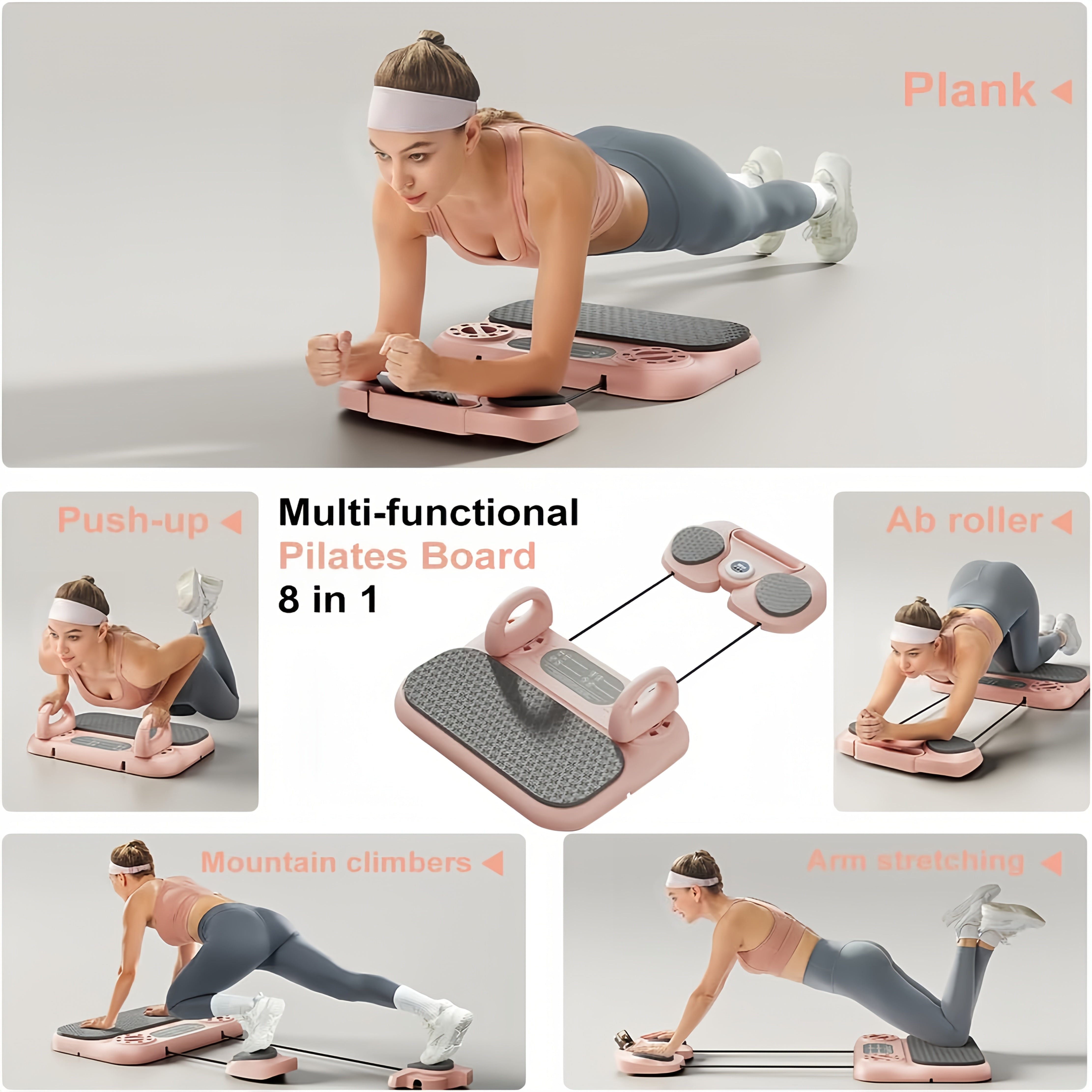 New Upgraded 8-in-1 Pilates Bed Set – Portable Foldable Home Fitness