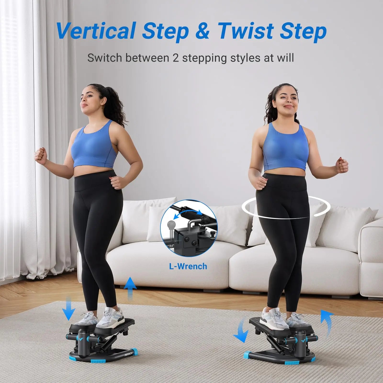 Action Stepper with Resistance Bands