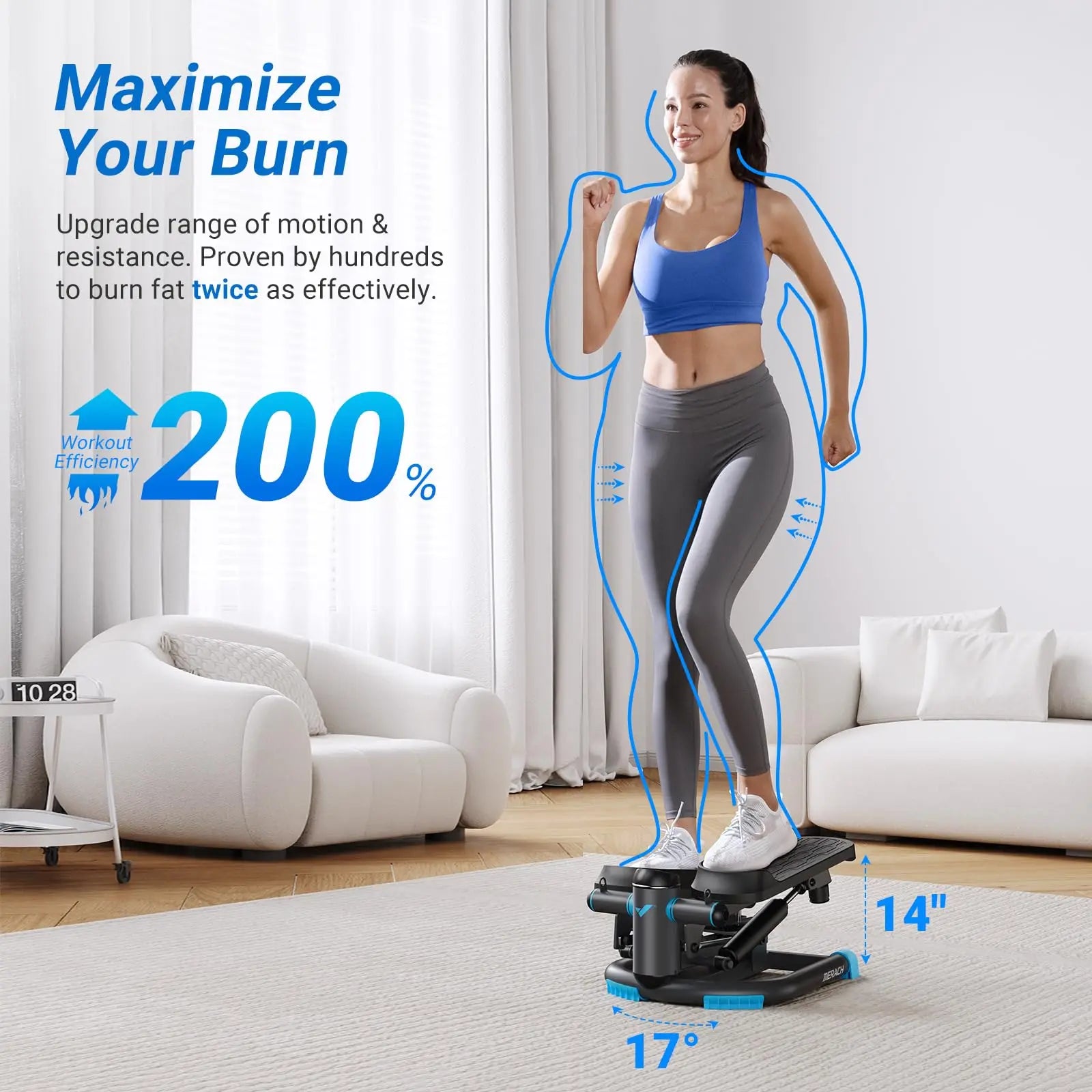 Action Stepper with Resistance Bands