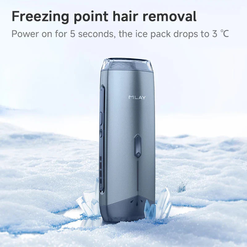 Mlay T18 ICE Cooling IPL hair removal device with advanced ICE cooling for painless permanent hair removal