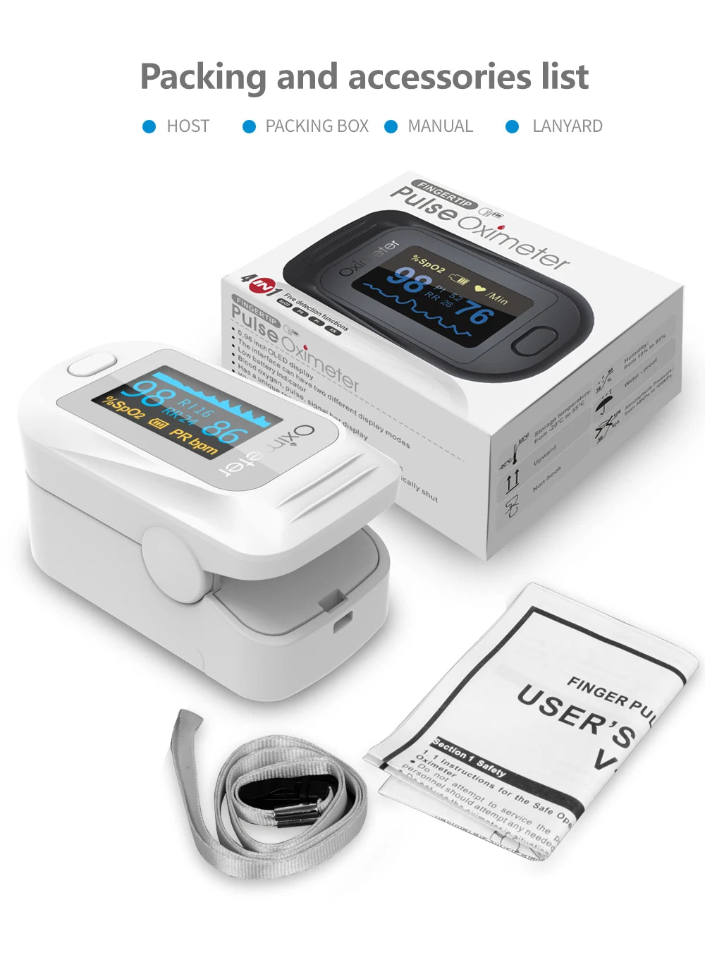 KIUZOU Finger Pulse Oximeter