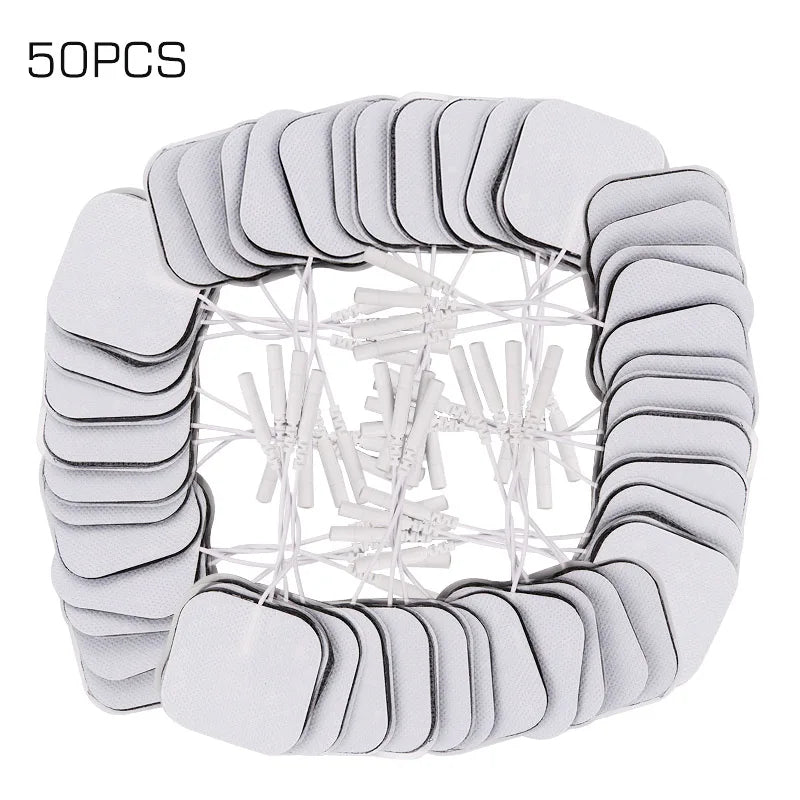 Set of 50 reusable electrode pads for Electronic Pulse s Ems Machine massager
