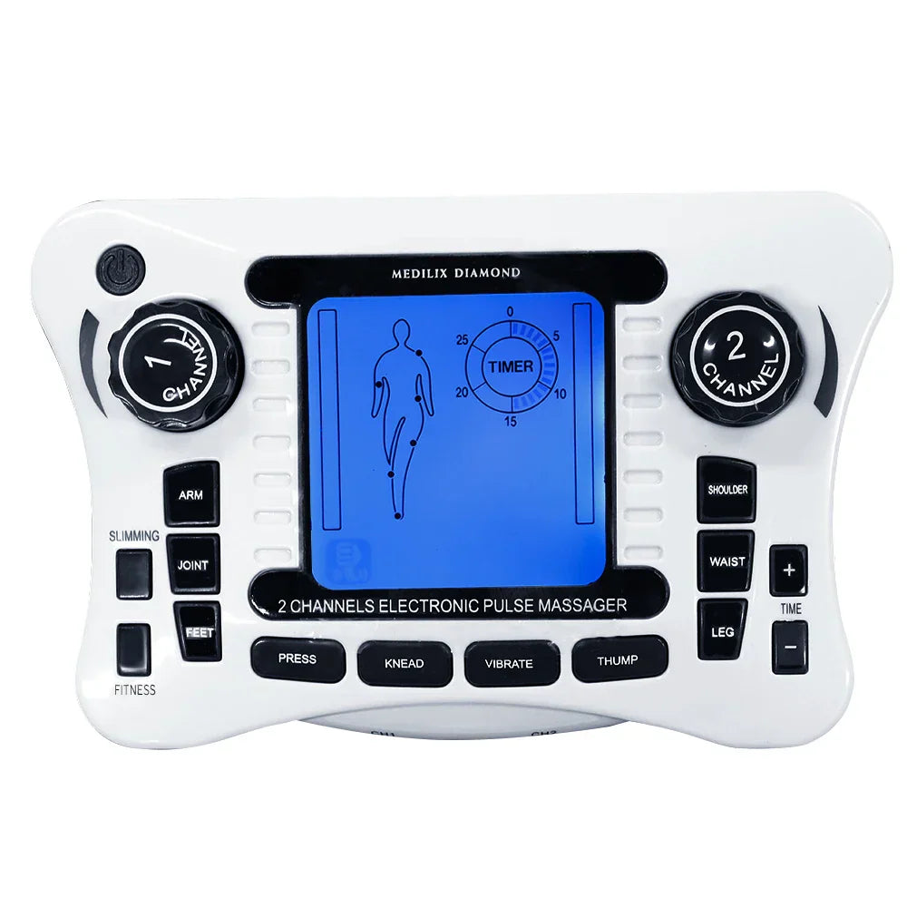 Electronic Pulse s Ems Machine TENS EMS massager with dual channels and customizable massage modes for pain relief and body toning