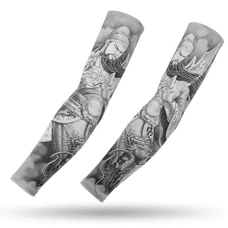 Tattoo cover outdoor arm sleeves with UV protection and compression for sports and daily wear