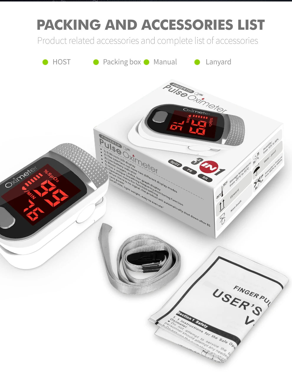 KIUZOU Finger Pulse Oximeter