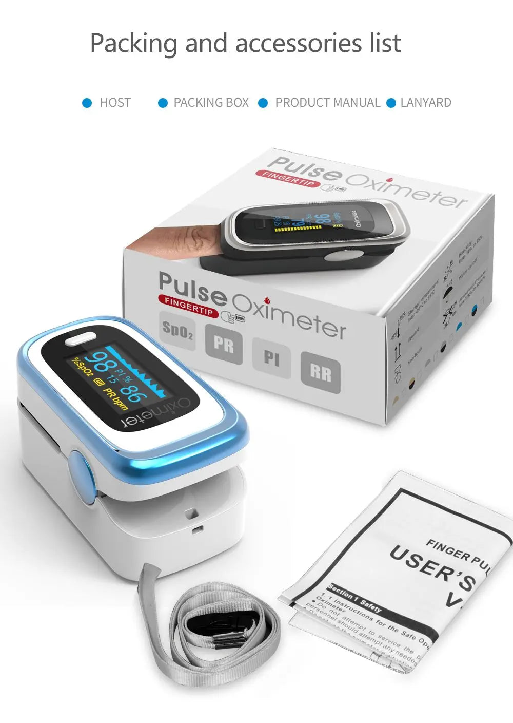 KIUZOU Finger Pulse Oximeter