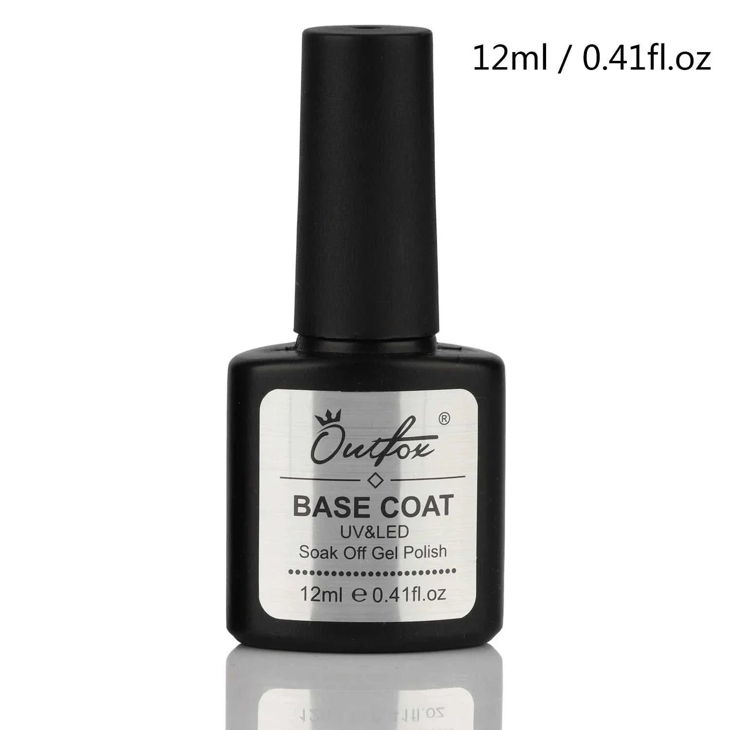 12ml Soak Off UV Gel Base Coat bottle for long-lasting nail protection and high-gloss finish