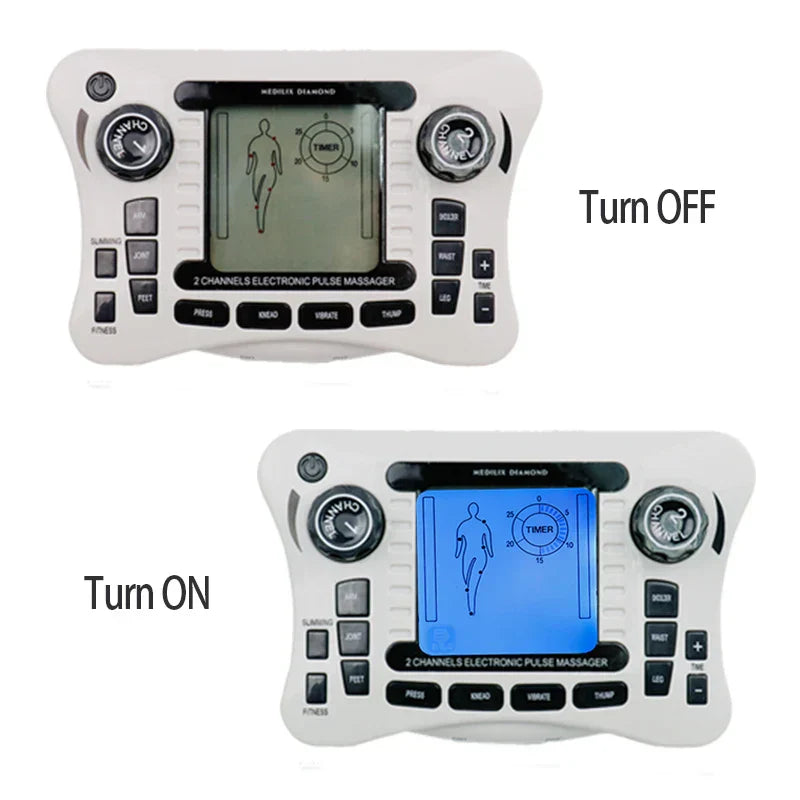 Electronic Pulse s EMS Machine TENS massager with digital screen for pain relief and muscle stimulation