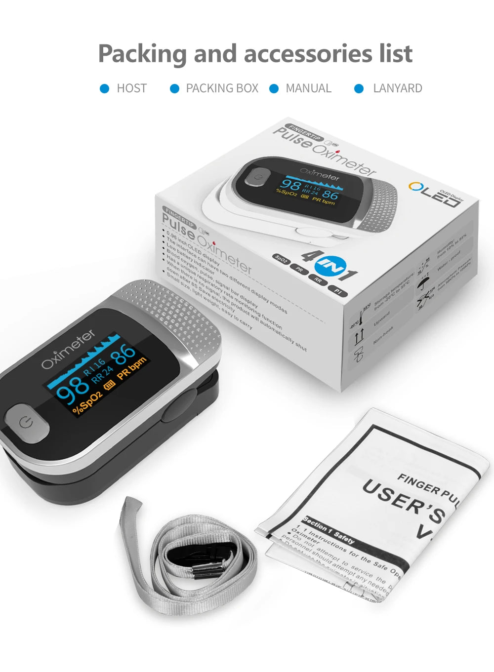 KIUZOU Finger Pulse Oximeter