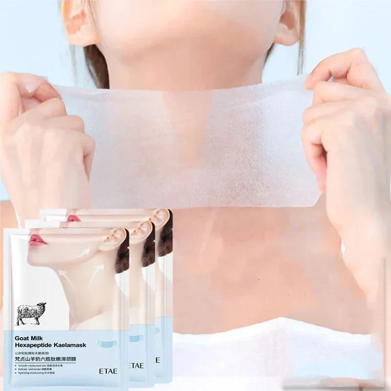 Goat Milk Six Peptides Neck Mask firming collagen moisturizing neck patch 5-pack