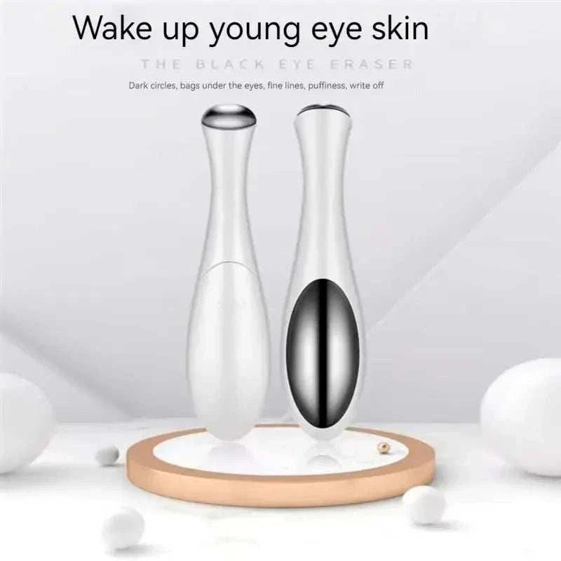 Home electric eye massage device for reducing puffiness, fine lines, dark circles with USB rechargeable and compact design