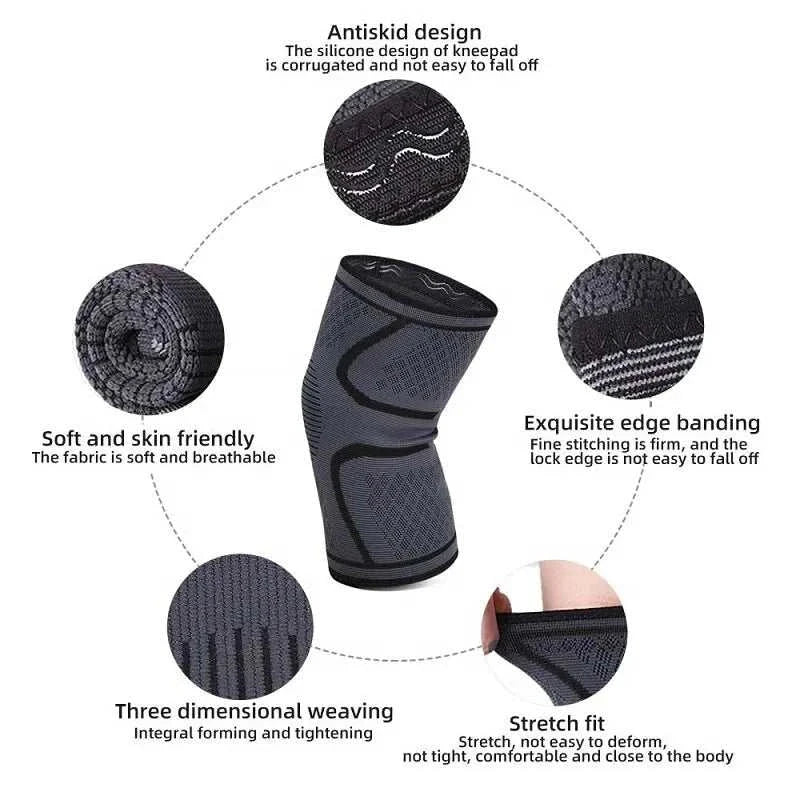 Elastic elbow support sleeve with breathable, soft fabric, antiskid silicone design, stretch fit, and durable edge banding for sports and injury prevention.