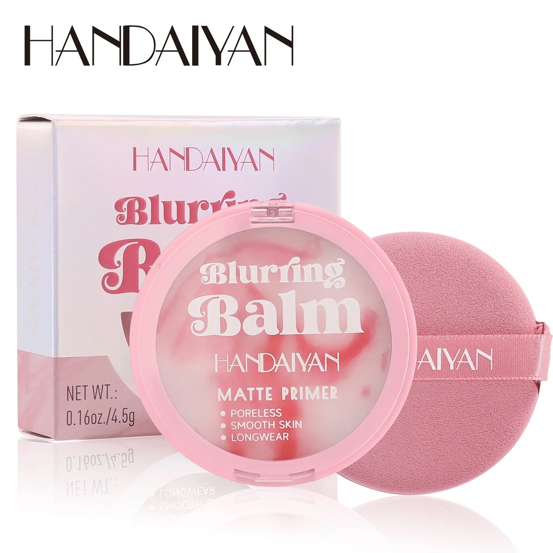HANDAIYAN Light Mist Setting Powder matte primer with blurring balm and puff for smooth, poreless skin and oil control