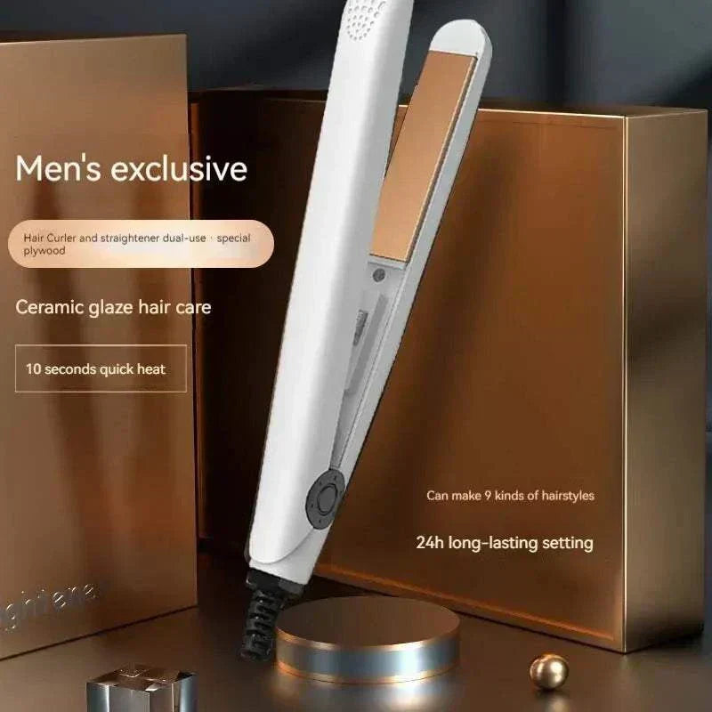 Mini & Portable 2-in-1 hair straightener and volumizing tool with ceramic plates and fast heat-up for smooth, frizz-free styling on the go