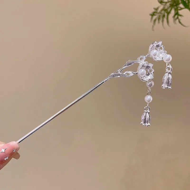 Elegant Chinese Style Flower Tassel Hairpin
