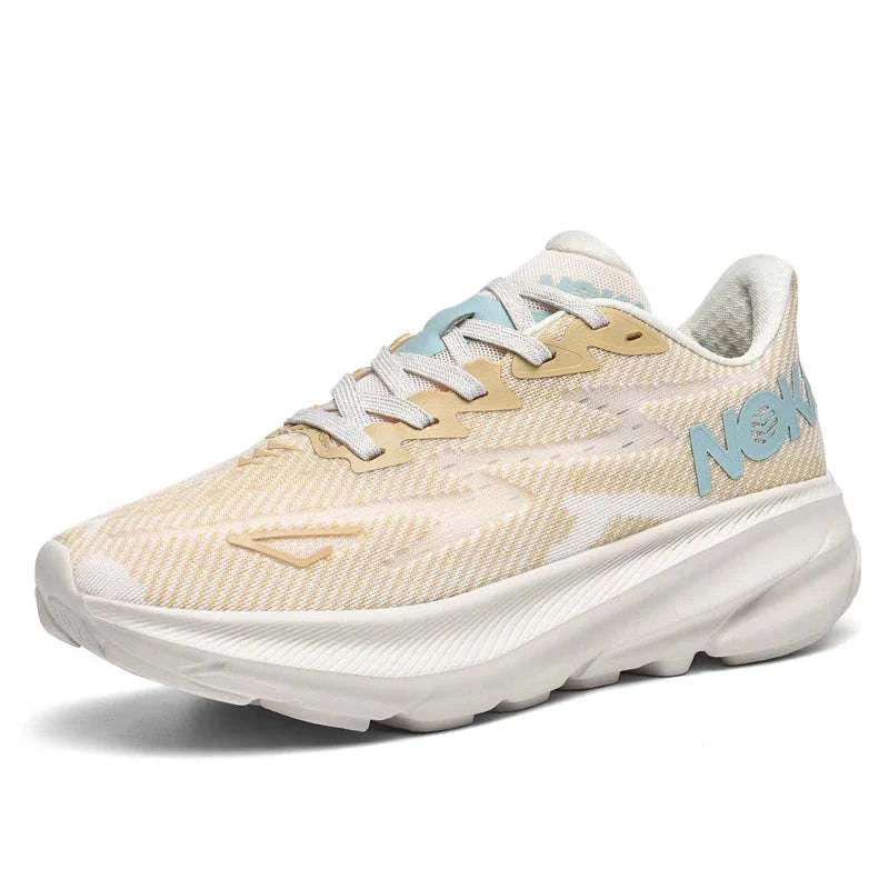 Lightweight unisex running shoe with carbon plate and air cushion midsole for enhanced speed and shock absorption