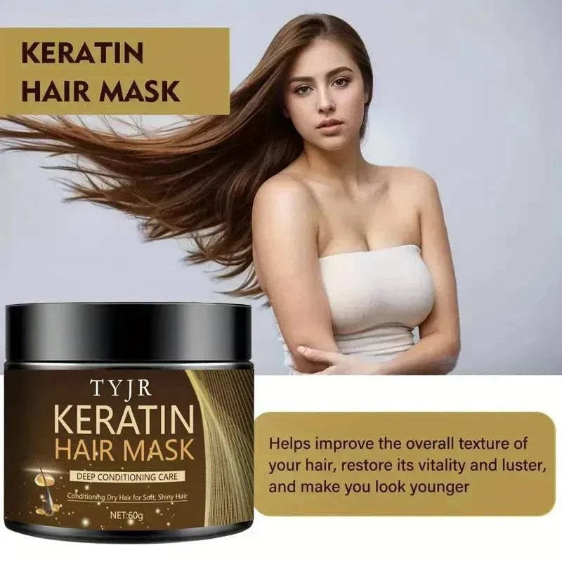 Keratine Magical Hair Mask deep moisturizing repair cream for soft, shiny, and healthy hair, improves texture and vitality