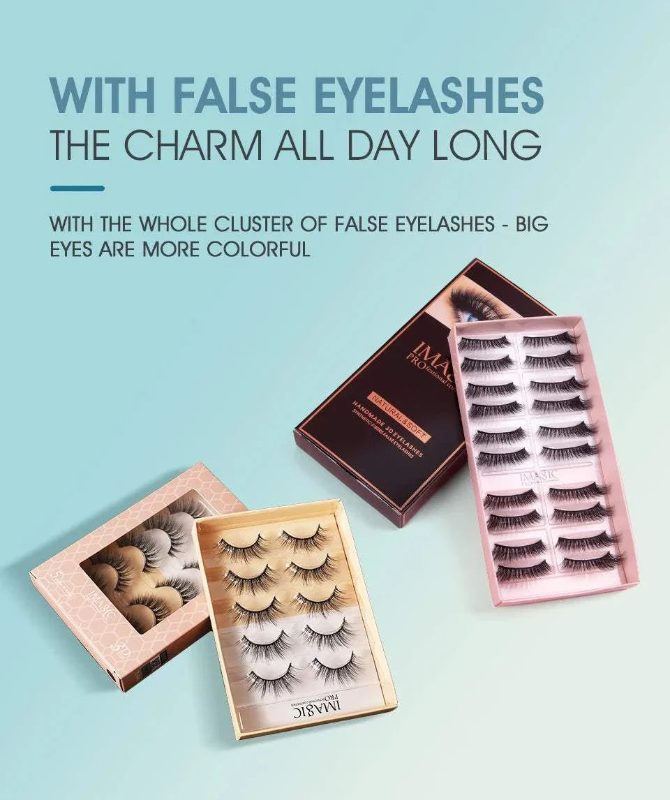 IMAGIC 5ml false eyelash extension glue waterproof fast-dry long-lasting transparent formula with false eyelashes sets for a natural look
