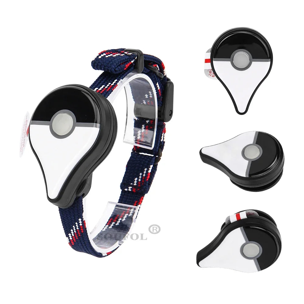 Auto Catch Smart Wristband Pogo Bluetooth-compatible Pokémon GO accessory with automatic catch and spin features, sleek wristband design.