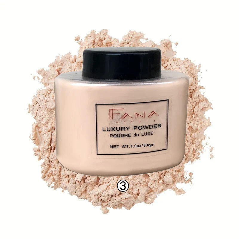 4 Colors luxury banana powder in beige shade with black lid for a smooth, matte finish and oil control
