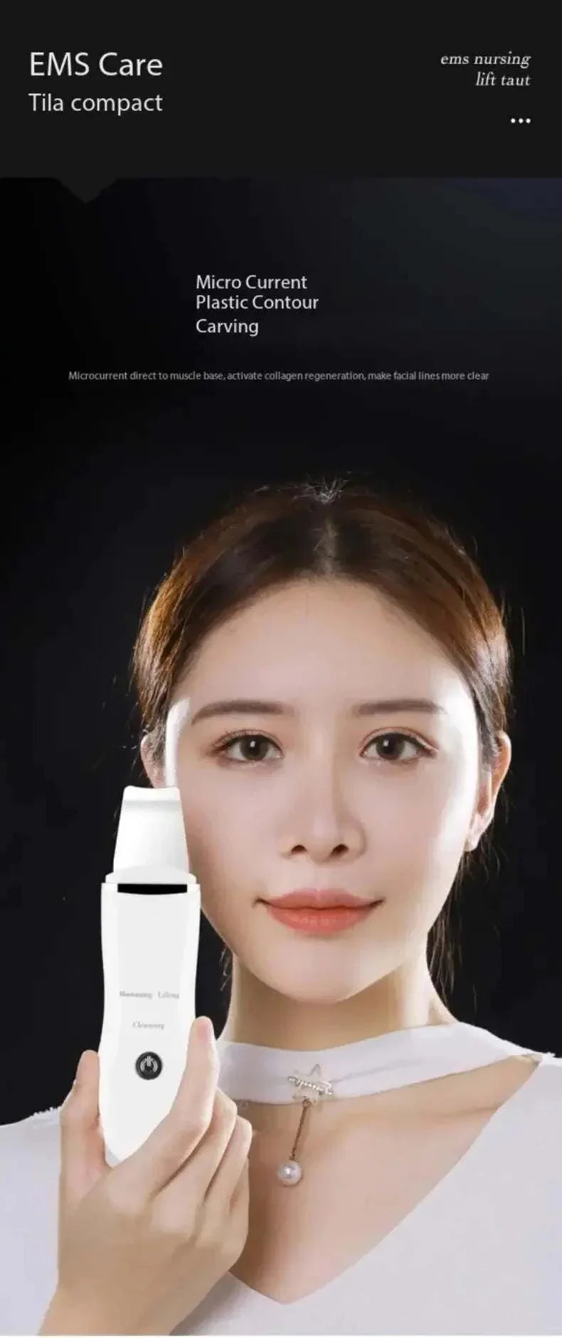 Blackhead remover facial device for deep pore cleansing and acne care with interchangeable heads and gentle suction.
