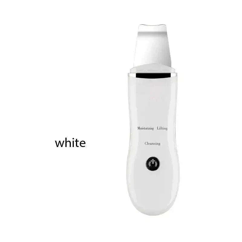 White blackhead remover device for deep pore cleansing and skin exfoliation with moisturizing and lifting functions