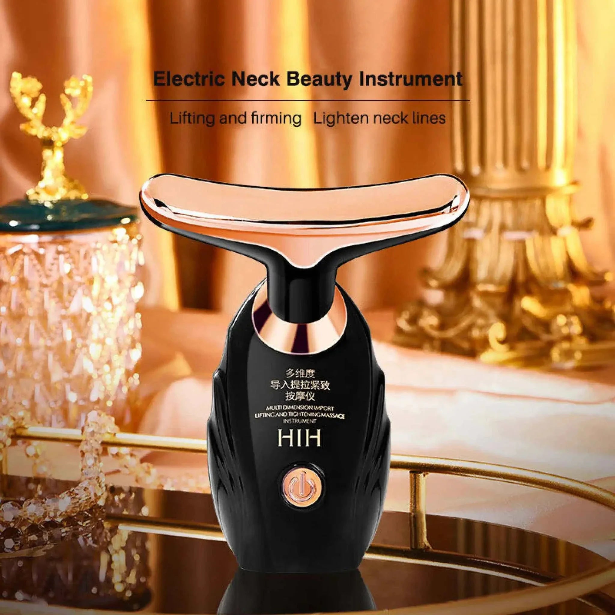3-in-1 Face Massager with microcurrent technology for lifting, firming, and reducing neck lines and fine wrinkles
