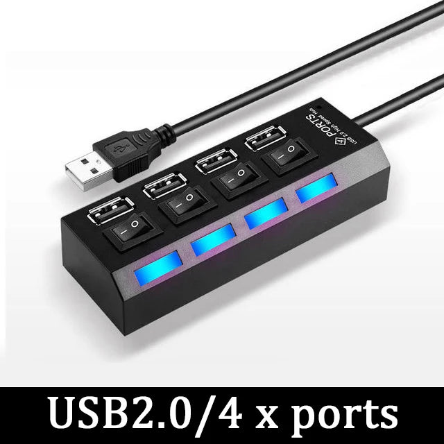 USB 3.0 Power Adapter Multi-Port Hub
