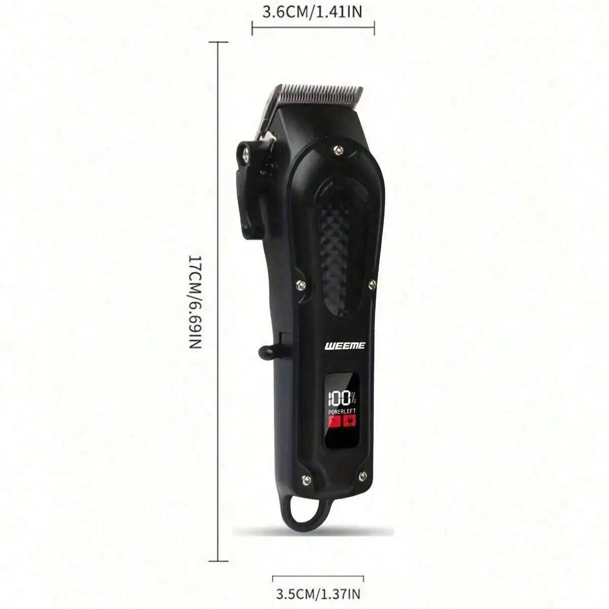 Professional USB rechargeable hair clipper and beard trimmer with sharp precision blades and digital display