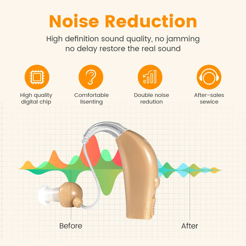 Hearing Aid Rechargeable Portable