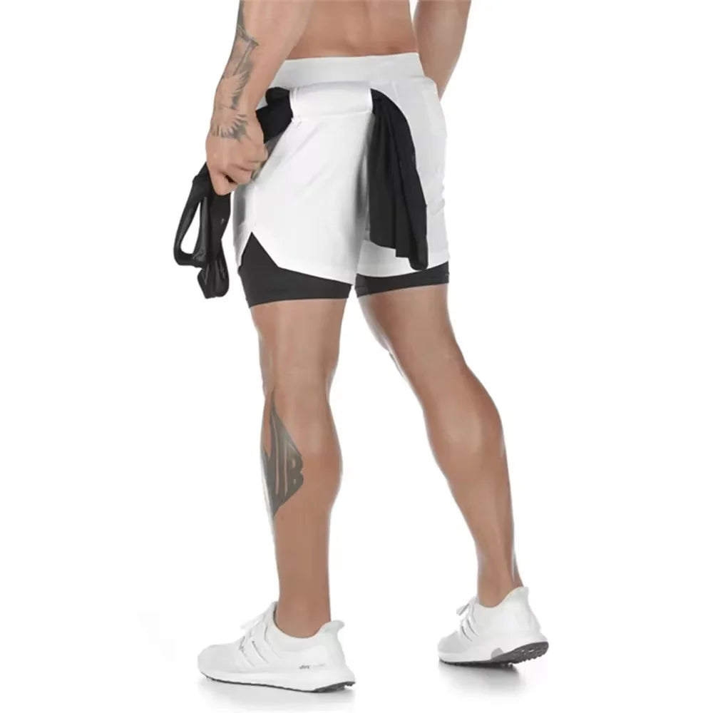 Summer Men’s Double Layer Sports Shorts