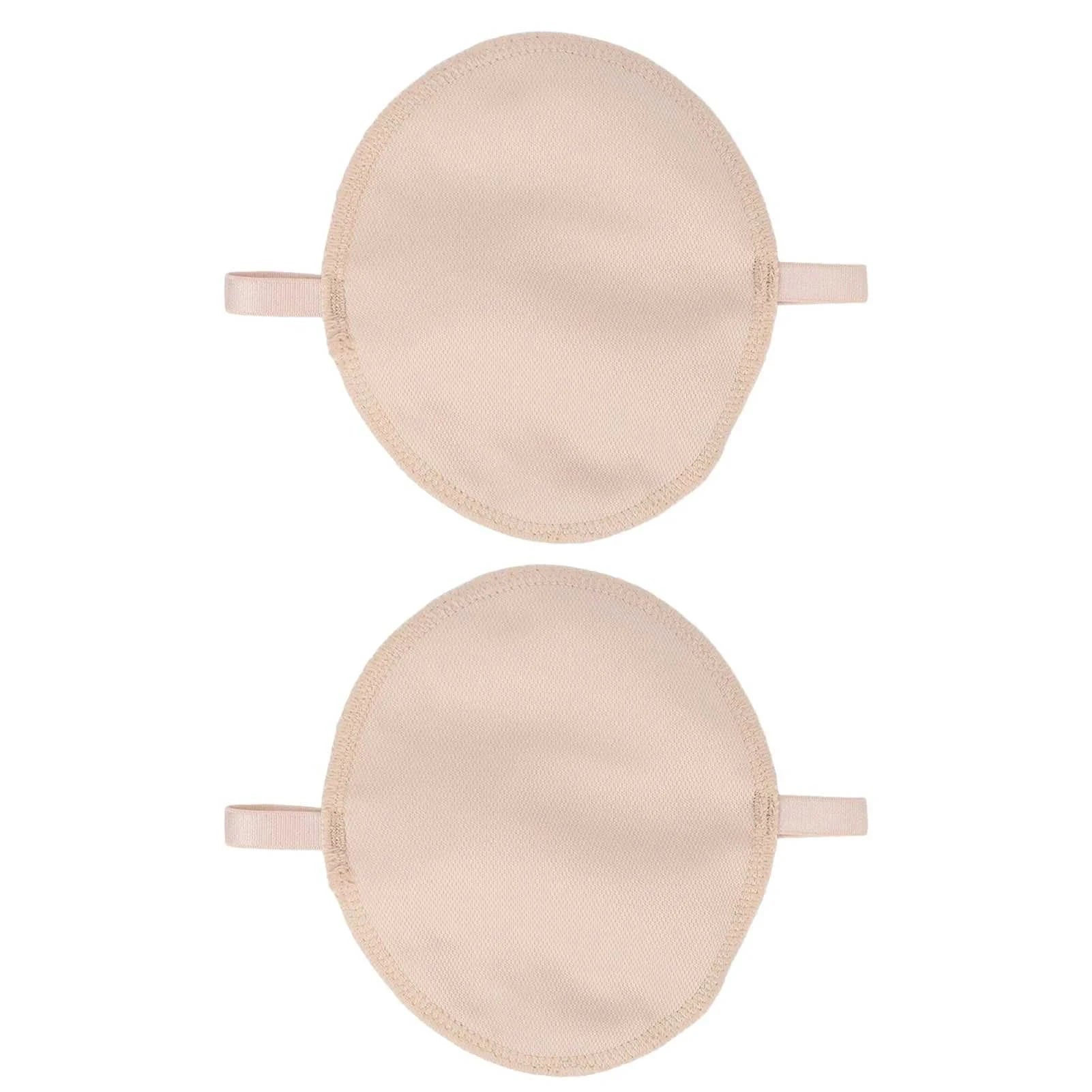 Reusable cotton underarm sweat pads with adjustable elastic straps for sweat absorption and odor control.