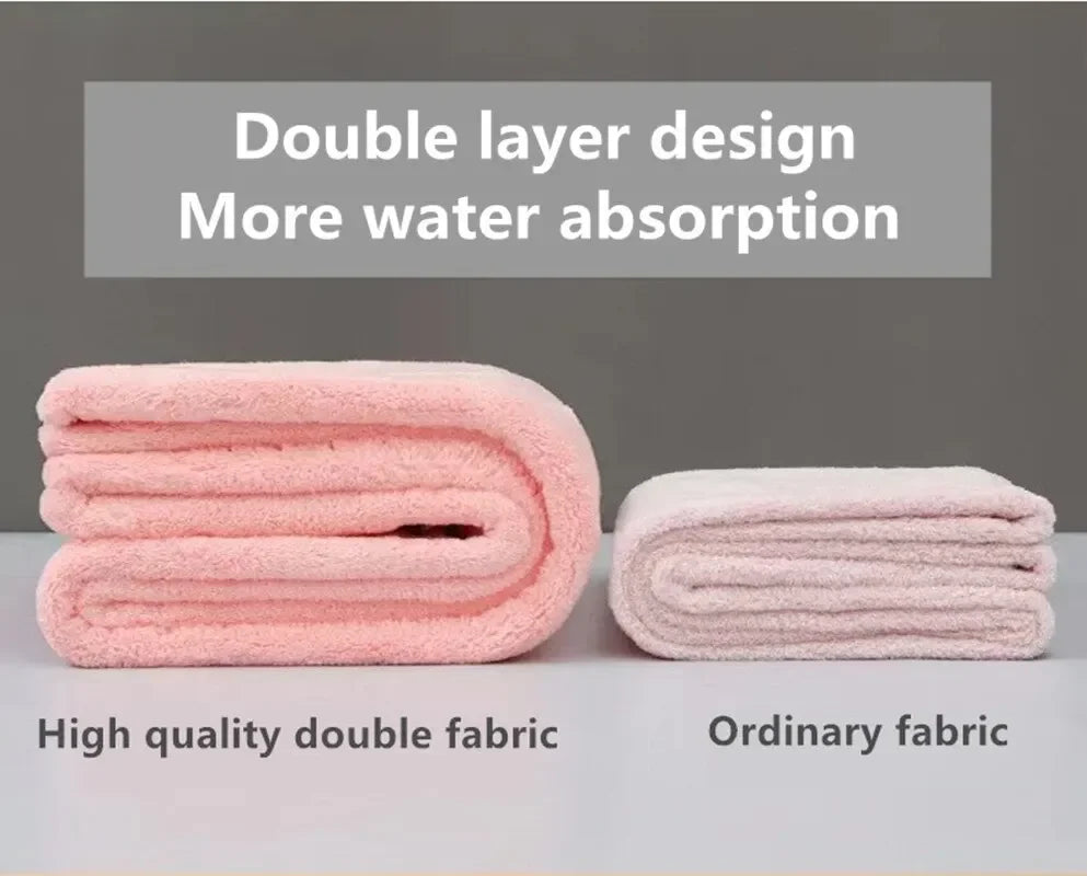 Double Thick Dry Hair Towel Cap