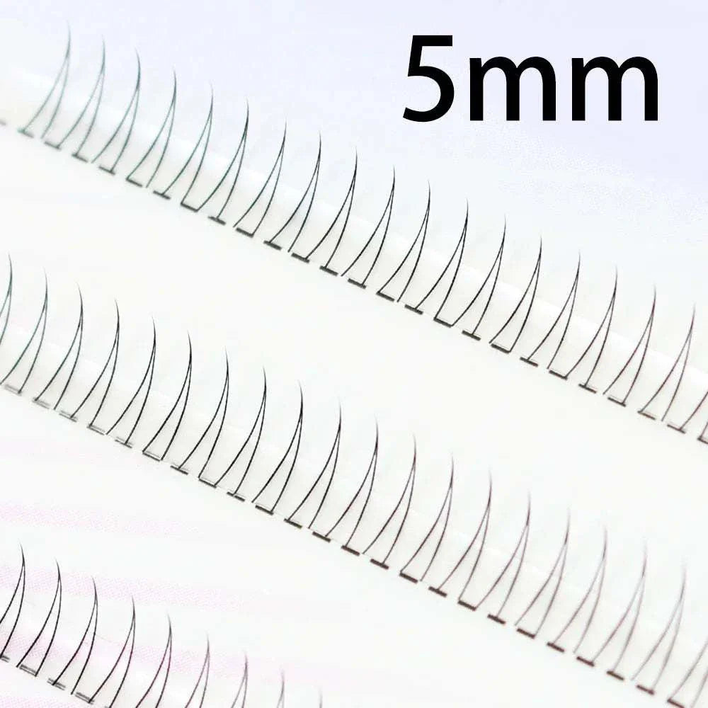 J Curl V Shape 5mm under eyelash clusters for natural, manga-inspired bottom lashes