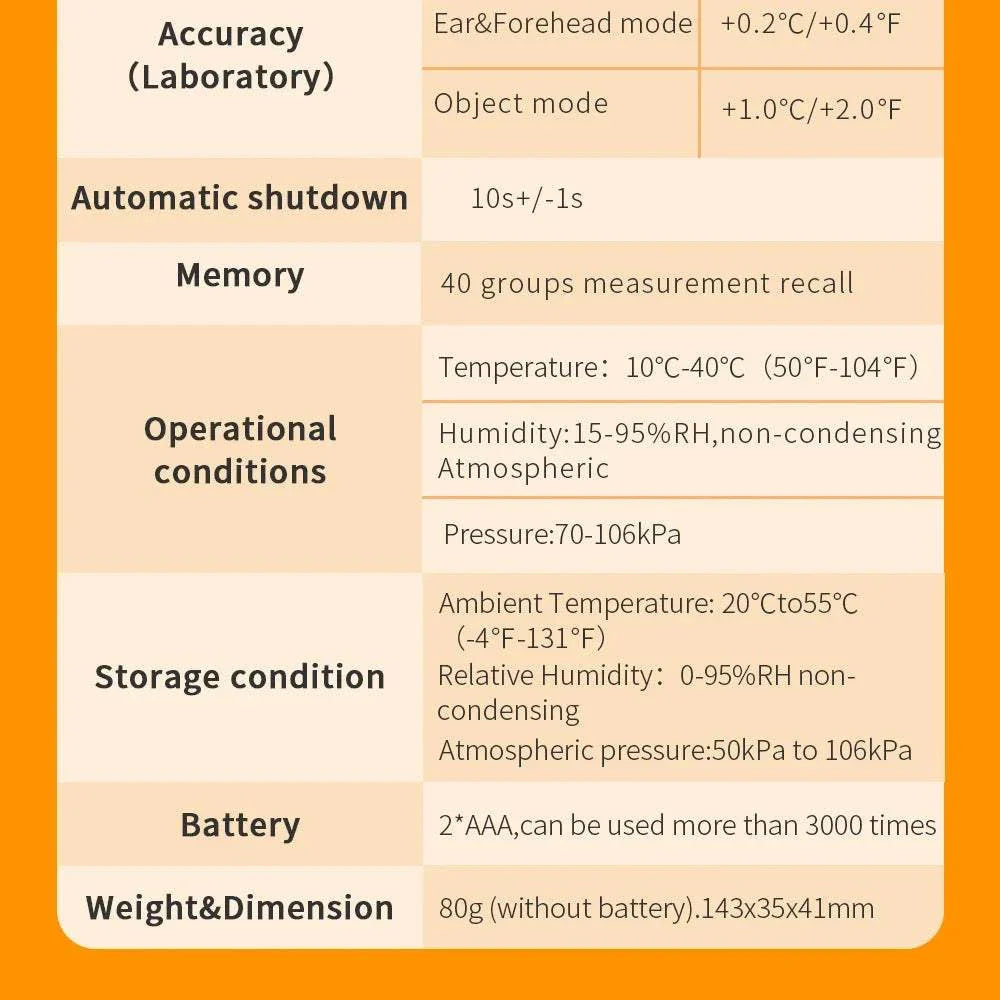 ELERA Infrared Digital Thermometer with high accuracy, touch-free mode, fever alert, memory recall, and energy-efficient automatic shutdown.
