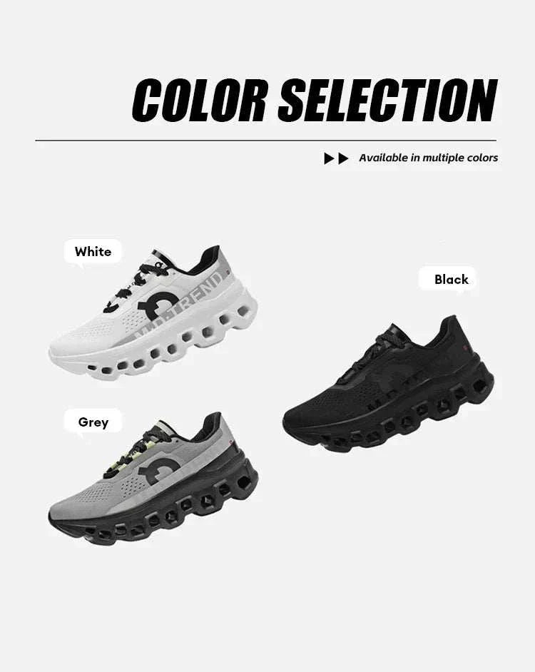 Ultraboost men's running shoes in white, black, and grey with lightweight breathable mesh and durable athletic design.