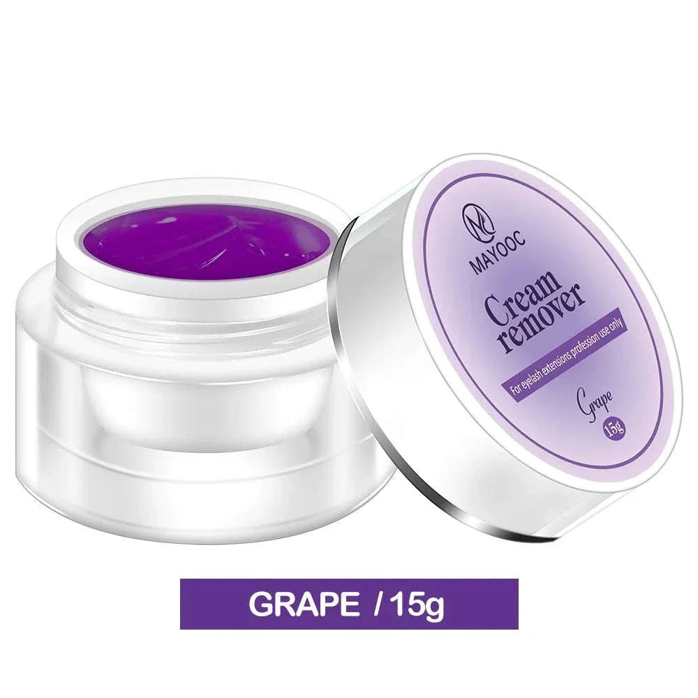 Grape scented eyelash extension cream remover in 15g jar by MAYOOC