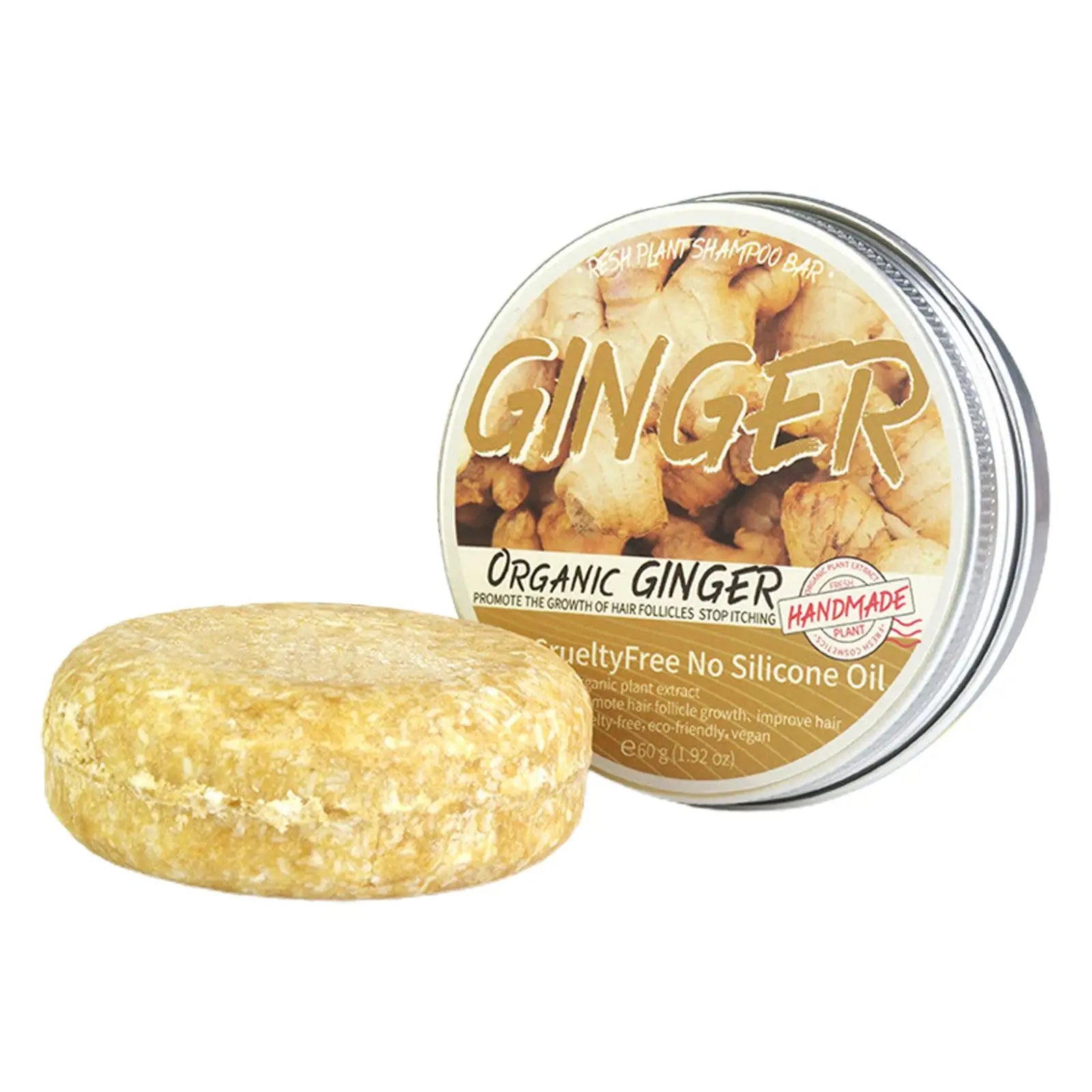 Ginger Polygonum Soap organic ginger shampoo bar, cold-processed, sulfate-free, dandruff reduction, hair growth, eco-friendly solid shampoo