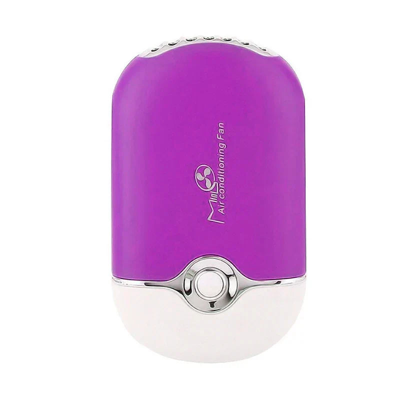 Purple USB Mini Eyelash Fan for quick-drying lash extensions with compact design