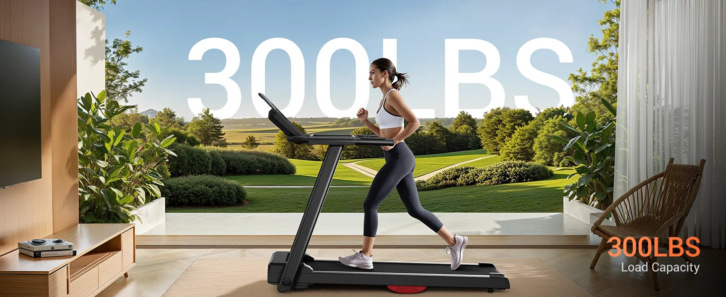 3.0HP Foldable Home Treadmill – Quiet, Durable & Shock Absorbing