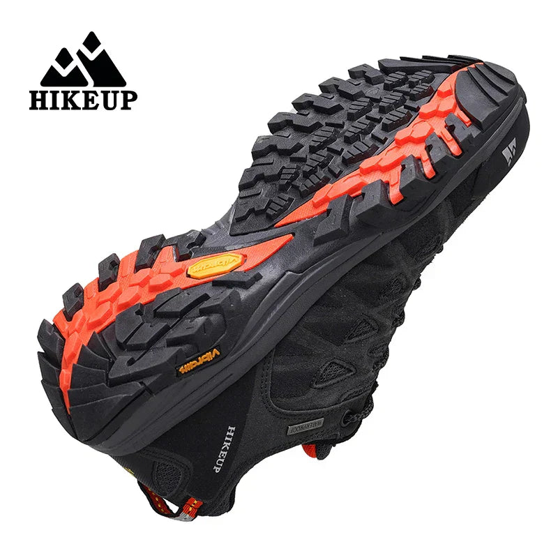 HIKEUP Men's Hiking Shoes with durable construction, superior grip, breathable design, and cushioned midsoles for comfort on rugged terrain.