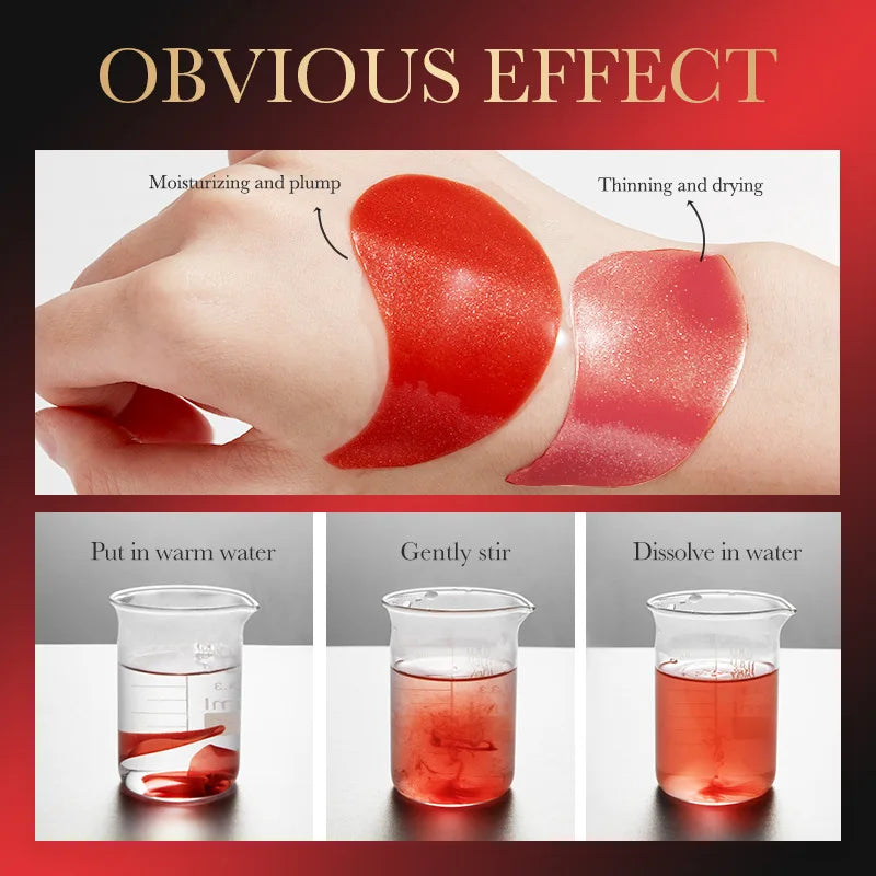 SADOER Red Pomegranate Eye Mask hydrating patches reducing dark circles and puffiness with red pomegranate essence