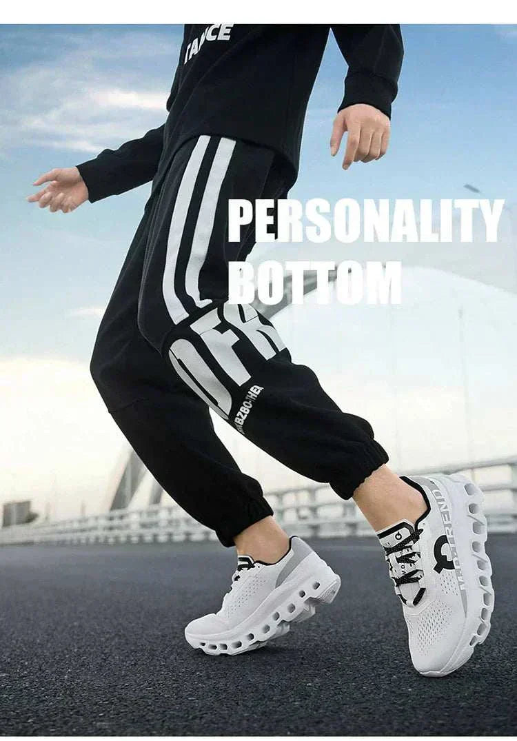 Lightweight white men's running shoes with breathable mesh and durable grip soles for athletic performance ultraboost