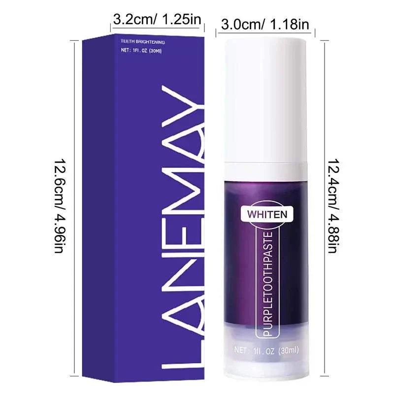 5D Teeth Whitening Stick in sleek purple and white packaging for easy, effective tooth brightening and fresh breath.